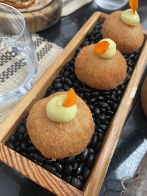 Vegetarian croquetes  at Mouna Cocina Artesana in Mallorca