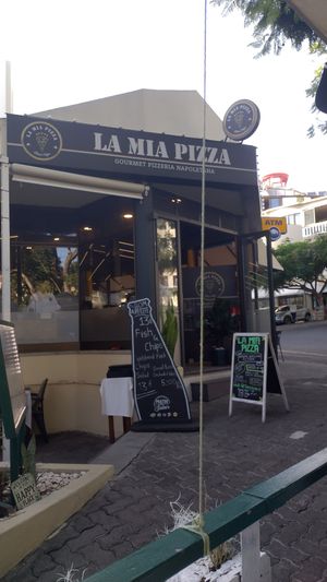 Outside at La Mia Pizza in Funchal