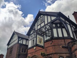 Front of the pub / restaurant at The Grosvenor Arms in Chester