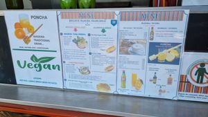 menu, including vegan options at Roulotte Madeira Tradicional in Machico