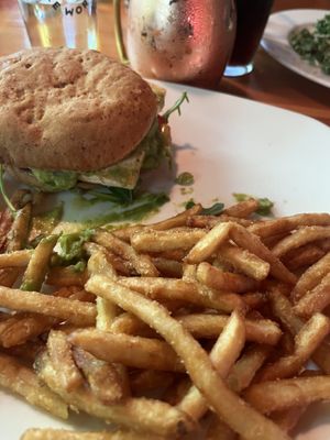 Veggie burger sub patty for tofu and sub buns for gf ones    at Montana Ale Works in Bozeman