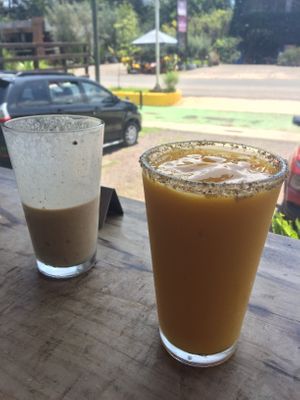 Banana High and mango!  at Dosis Cafe - Valle in Valle De Bravo