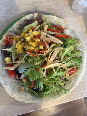 Yucatán salad with no chipotle cream and anasazi beans instead of black.    at Dos Coyotes Border Cafe in Sacramento