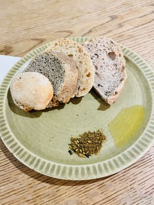 GF bread. Too hot and not good  at Komorebi Kitchen in Kyoto