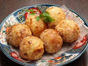 Vegan Takoyaki （Truffle Salt） at Pivot BASE Cafe & Bar ＠Dotonbori in Osaka