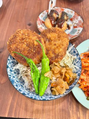 Cutlet rice bowl  at Pivot BASE Cafe & Bar ＠Dotonbori in Osaka