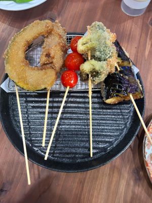 Tempura vegetables  at Pivot BASE Cafe & Bar ＠Dotonbori in Osaka