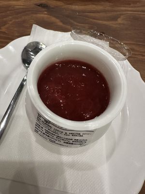Raspberry pudding  at Pivot BASE Cafe & Bar ＠Dotonbori in Osaka
