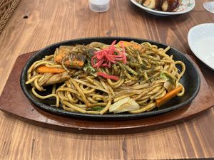 Yakisoba  at Pivot BASE Cafe & Bar ＠Dotonbori in Osaka