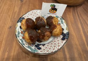 Takoyaki.  at Pivot BASE Cafe & Bar ＠Dotonbori in Osaka