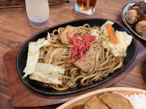 Yakisoba  at Pivot BASE Cafe & Bar ＠Dotonbori in Osaka