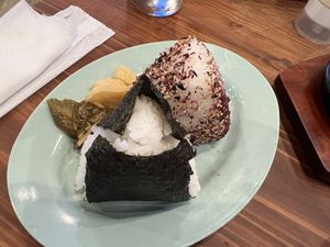 Onigiri  at Pivot BASE Cafe & Bar ＠Dotonbori in Osaka