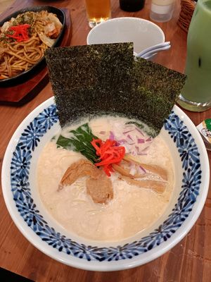 Ramen au lait de soja at Pivot BASE Cafe & Bar ＠Dotonbori in Osaka