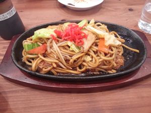 Yakisoba. at Pivot BASE Cafe & Bar ＠Dotonbori in Osaka