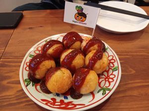 Takoyaki. at Pivot BASE Cafe & Bar ＠Dotonbori in Osaka