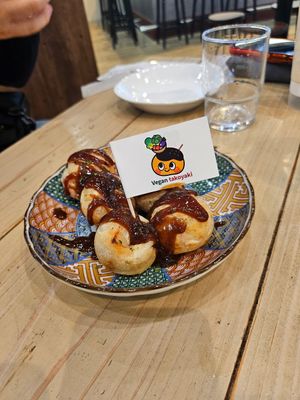 Vegan takoyaki at Pivot BASE Cafe & Bar ＠Dotonbori in Osaka