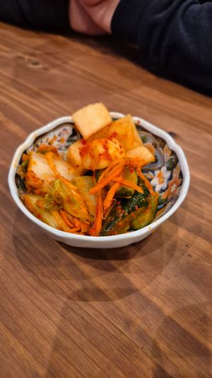 3 types of kimchi at Pivot BASE Cafe & Bar ＠Dotonbori in Osaka