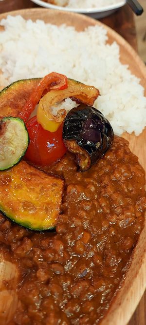 Curry and rice at Pivot BASE Cafe & Bar ＠Dotonbori in Osaka