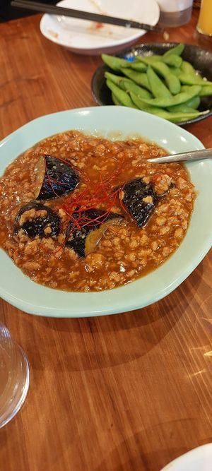 Eggplant mapo at Pivot BASE Cafe & Bar ＠Dotonbori in Osaka