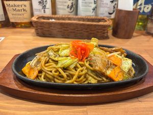 Yakisoba  at Pivot BASE Cafe & Bar ＠Dotonbori in Osaka