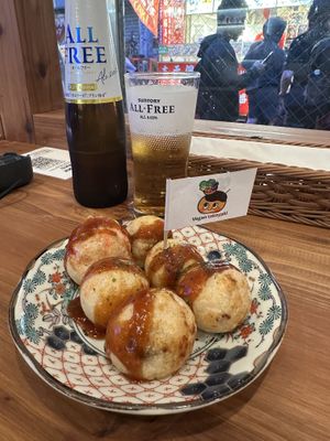 Vegan Takoyaki   at Pivot BASE Cafe & Bar ＠Dotonbori in Osaka