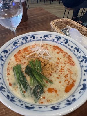Spicy Ramen !  at Pivot BASE Cafe & Bar ＠Dotonbori in Osaka