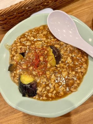 Mapo eggplant  at Pivot BASE Cafe & Bar ＠Dotonbori in Osaka