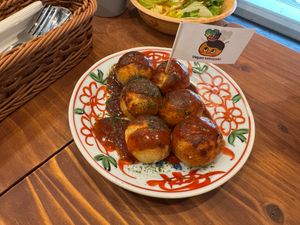 Takoyaki at Pivot BASE Cafe & Bar ＠Dotonbori in Osaka