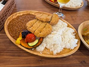 Katsu Curry Set at Pivot BASE Cafe & Bar ＠Dotonbori in Osaka