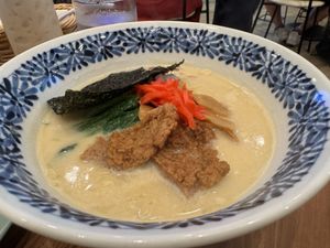 Vegan Ramen 豚骨風味（使用豆漿）純素拉麵  at Pivot BASE Cafe & Bar ＠Dotonbori in Osaka