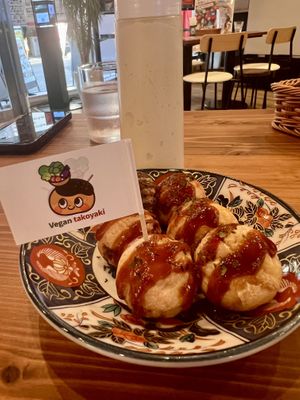 Vegan Takoyaki  at Pivot BASE Cafe & Bar ＠Dotonbori in Osaka