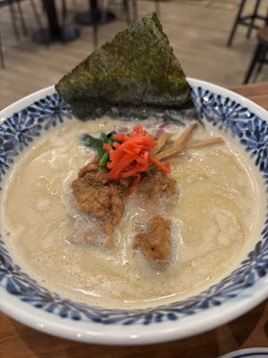 Creamy ramen ¥1800   at Pivot BASE Cafe & Bar ＠Dotonbori in Osaka