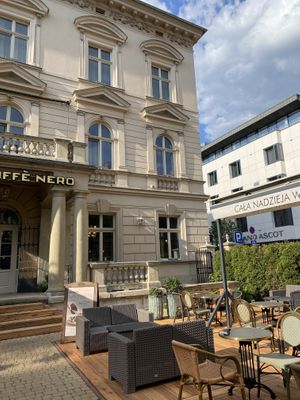 Outdoor seating   at Green Caffè Nero - Krupnicza in Krakow