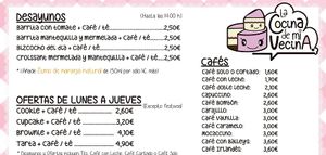 Menu part I at La Cocina de mi Vecina in Madrid