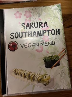 Menu   at Sakura  in Southampton