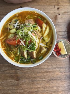 bun ca with mockdock  at Hoang Tofu in Bratislava