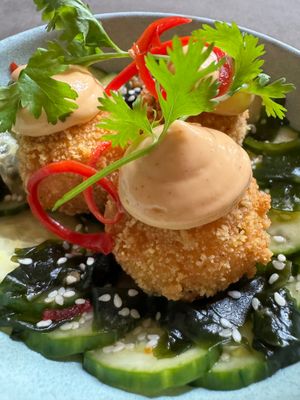 kimchi croquettes at Chef & Co in Prague