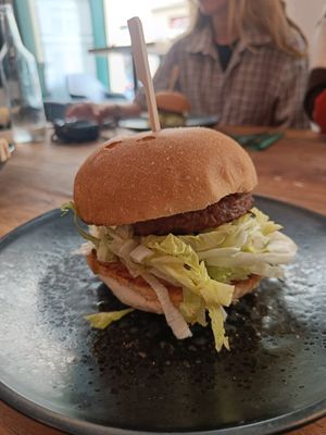 Classic burger at Chef & Co in Prague