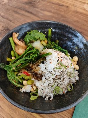 Rice and beans with almost no protein at Chef & Co in Prague