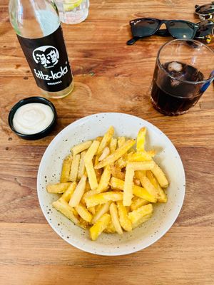 Fermented fries + Fritz kola  at Chef & Co in Prague