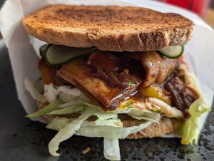 Yuba sandwich at Chef & Co in Prague