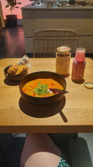 Joy of Madhu and Strawberry Lassi at JOY OF MADHU in Frankfurt