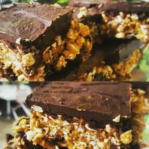 Vegan snickers slice at Goodness Gracious Organic and Gluten Free in Bli Bli