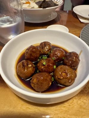 Meatballs teriyaki   at Moriya Izakaya in Central Singapore