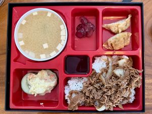 Gyudon bento  at Moriya Izakaya in Central Singapore