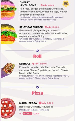  at Flower Burger in Madrid