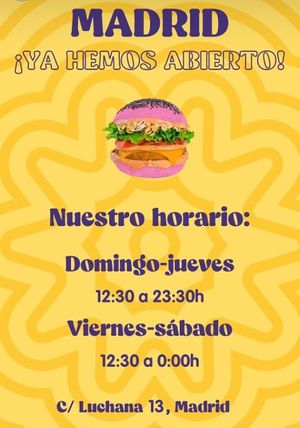  at Flower Burger in Madrid