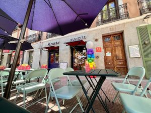 Exterior at Flower Burger in Madrid