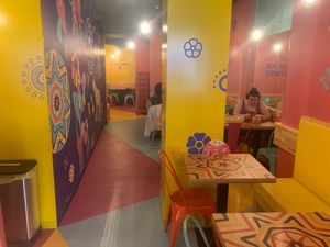 Interior at Flower Burger in Madrid