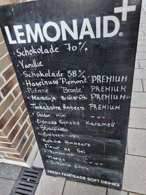 Selection of the day (Dark Chocolate is also vegan) at Vana Eis in Stuttgart